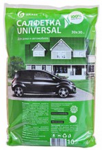 Салфетка из 100% микрофибры 30х30 см (уп.10 шт)