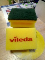 Губка Виледа  (зеленый абразив) 9,5*7